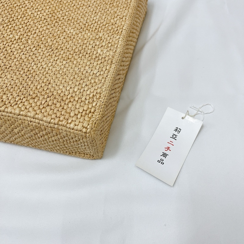 莉亞精品♡LOEWE大款草編兩用包 二手-9