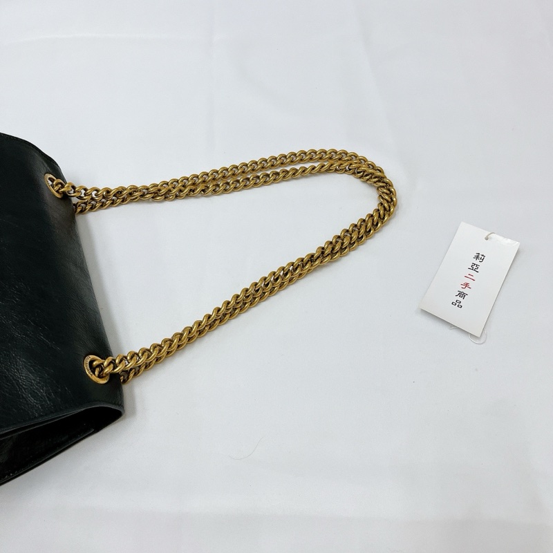 莉亞精品♡BALENCIAGA Crush 牛皮翻蓋鏈條沙漏包 二手-12