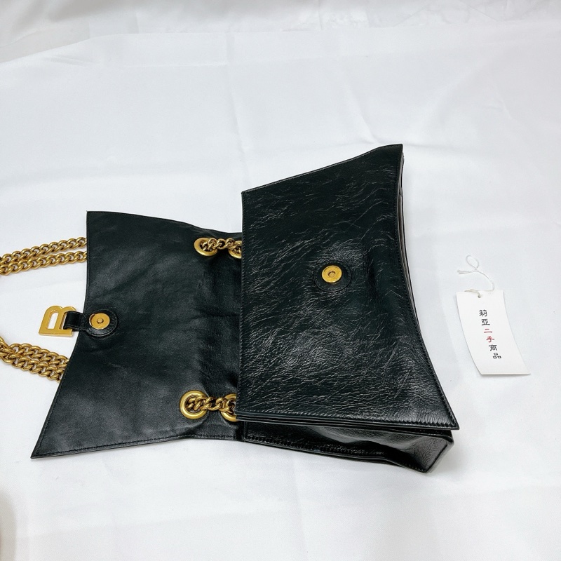 莉亞精品♡BALENCIAGA Crush 牛皮翻蓋鏈條沙漏包 二手-15