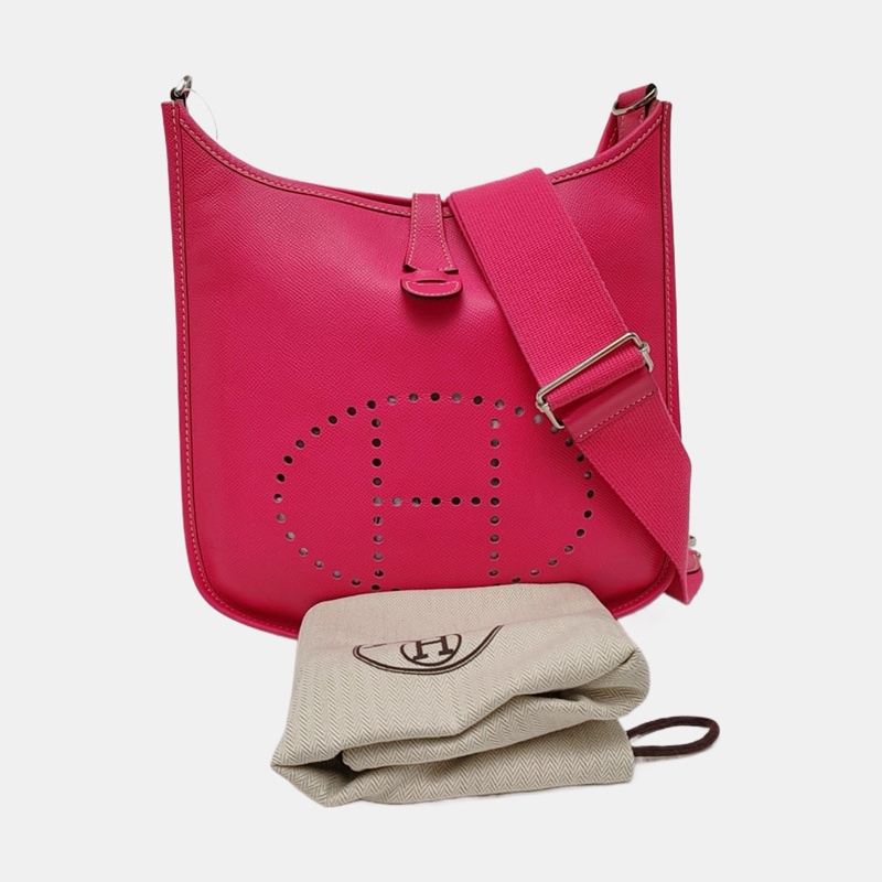 HERMES 愛馬仕 Evelyne29驚艷粉Epsom牛皮單肩包-0