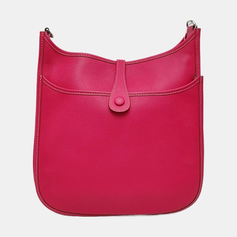 HERMES 愛馬仕 Evelyne29驚艷粉Epsom牛皮單肩包-5