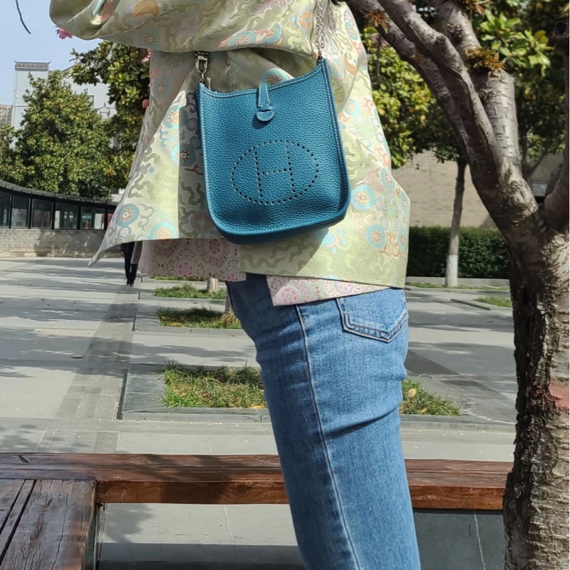 愛馬仕/Hermes Evelyne 16 mini 伊芙琳 銀扣-7