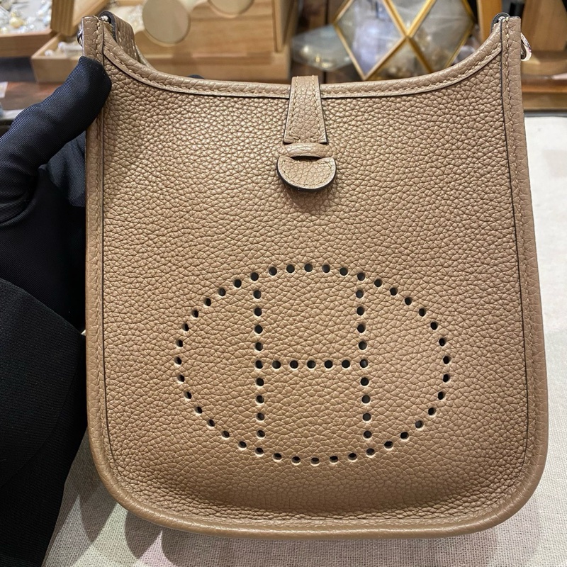 愛馬仕/Hermes mini evelyne 伊芙琳 灰棕色-1