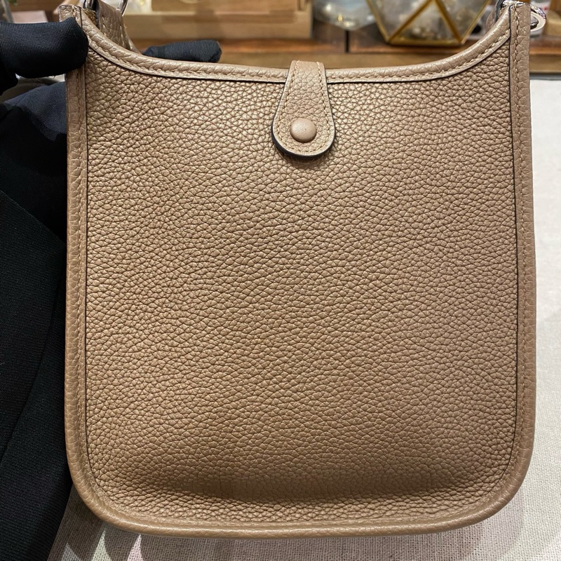 愛馬仕/Hermes mini evelyne 伊芙琳 灰棕色-3