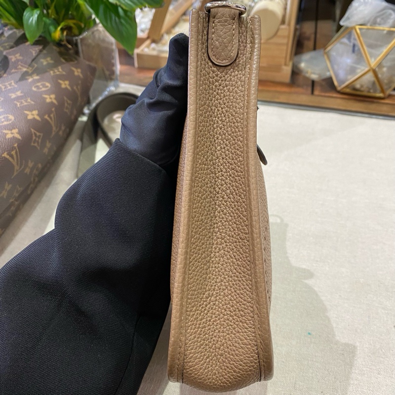 愛馬仕/Hermes mini evelyne 伊芙琳 灰棕色-4