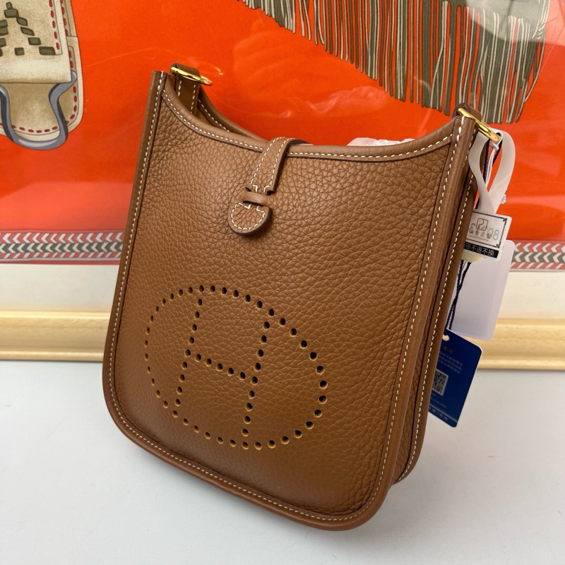 Hermes愛馬仕 Evelyne/伊芙琳 16 mini  金棕金扣-3