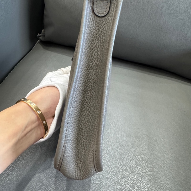 Hermes 愛馬仕 伊芙琳Evelyne mini積雨雲灰98新 帶票-3