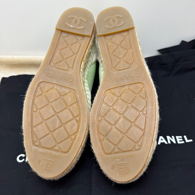 閒置新未使用Chanel 香奈兒 馬卡龍拼白色漁夫鞋  35碼-5