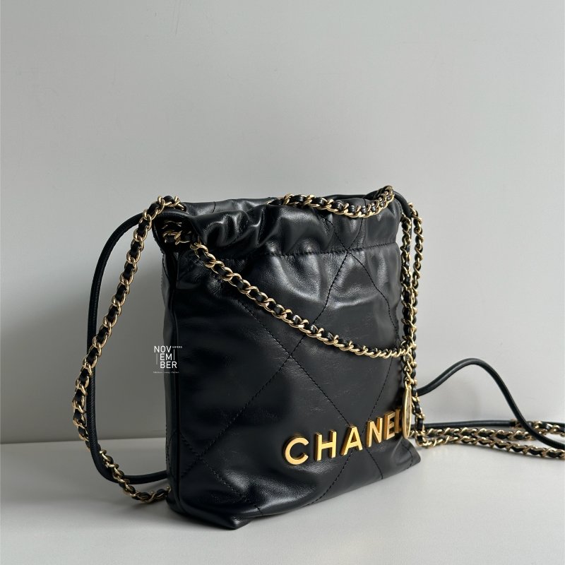 99新🆕 全配有購證🙌🏻 Chanel 香奈兒 22 bag mini 黑色金釦-1