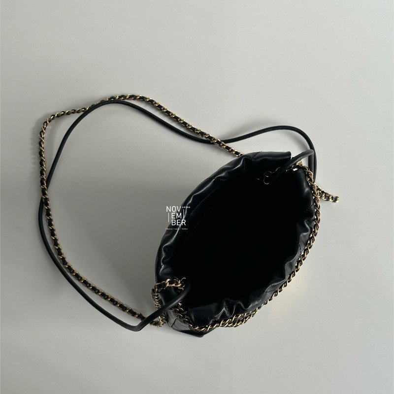 99新🆕 全配有購證🙌🏻 Chanel 香奈兒 22 bag mini 黑色金釦-3