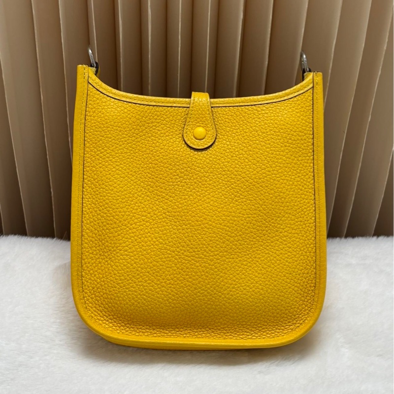 Hermes愛馬仕 Evelyne mini16伊芙琳銀扣 那不勒斯黃-2
