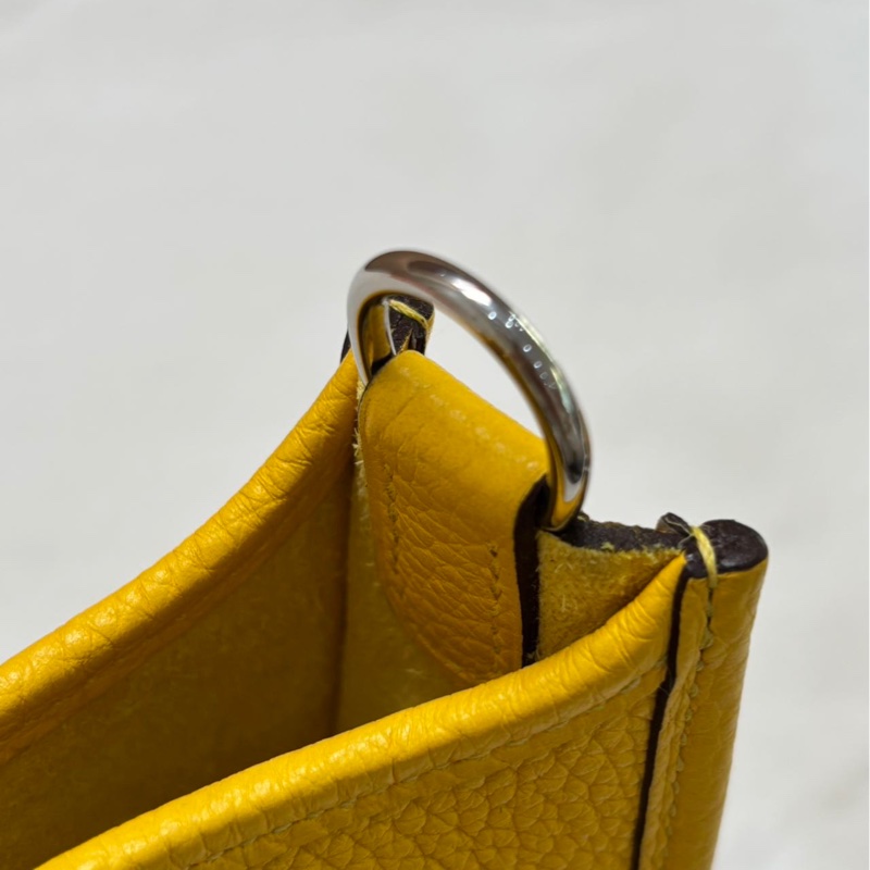 Hermes愛馬仕 Evelyne mini16伊芙琳銀扣 那不勒斯黃-6