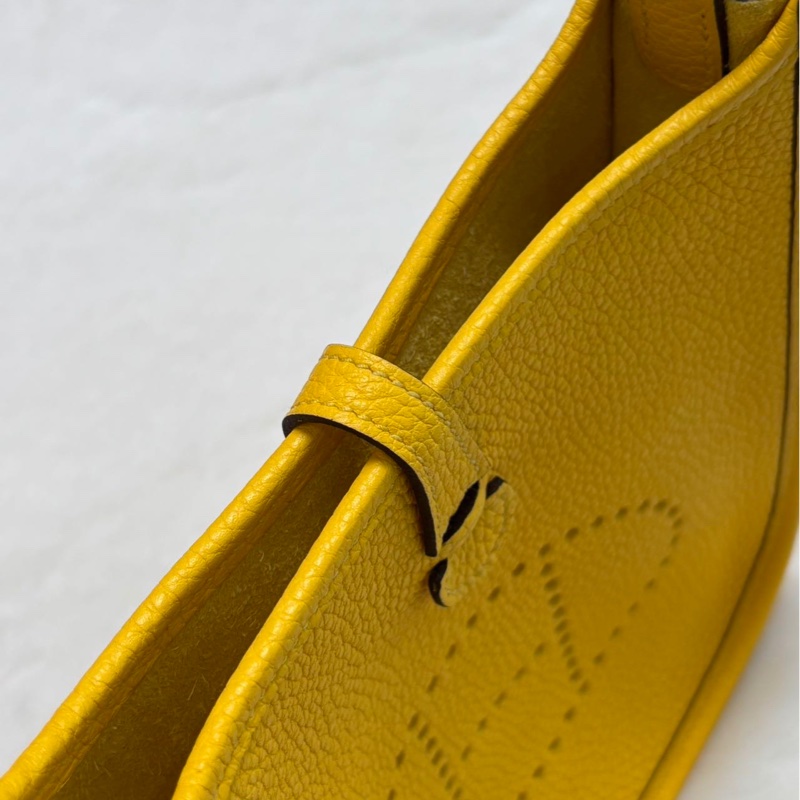 Hermes愛馬仕 Evelyne mini16伊芙琳銀扣 那不勒斯黃-8