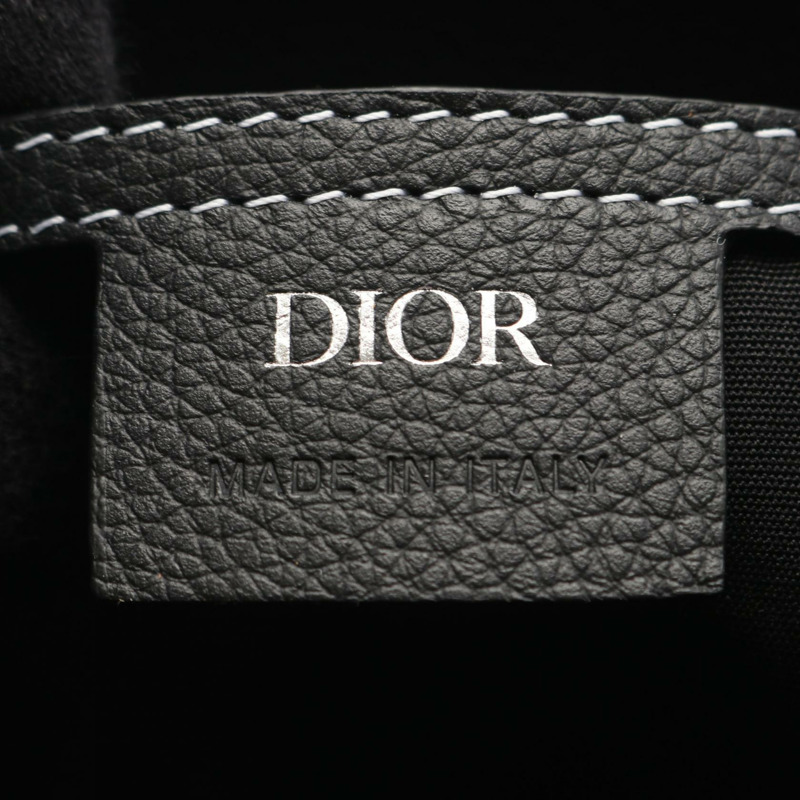 Christian Dior Gallop 雙肩包，黑色真皮，銀色五金配件，二手男款-3