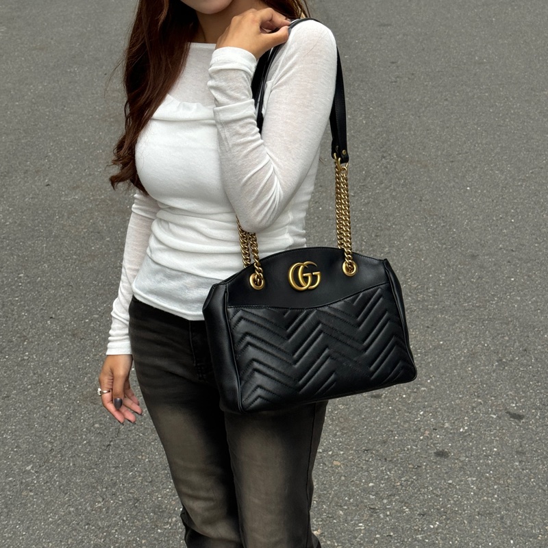 【超！級！新】GUCCI Marmont 古馳 馬夢托特包（專櫃95,000）-18