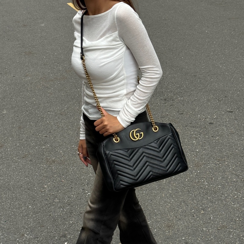 【超！級！新】GUCCI Marmont 古馳 馬夢托特包（專櫃95,000）-20