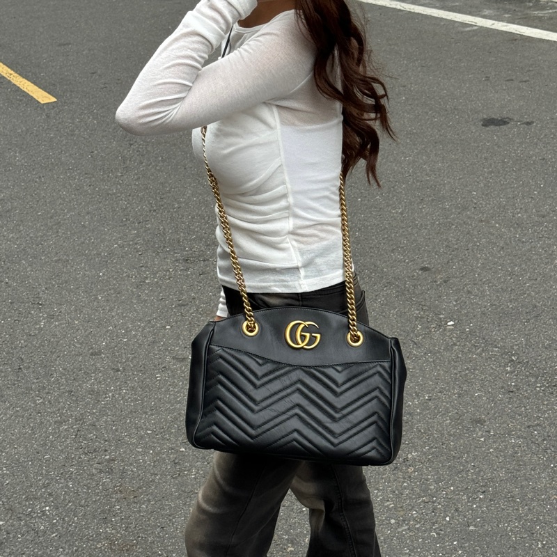【超！級！新】GUCCI Marmont 古馳 馬夢托特包（專櫃95,000）-21