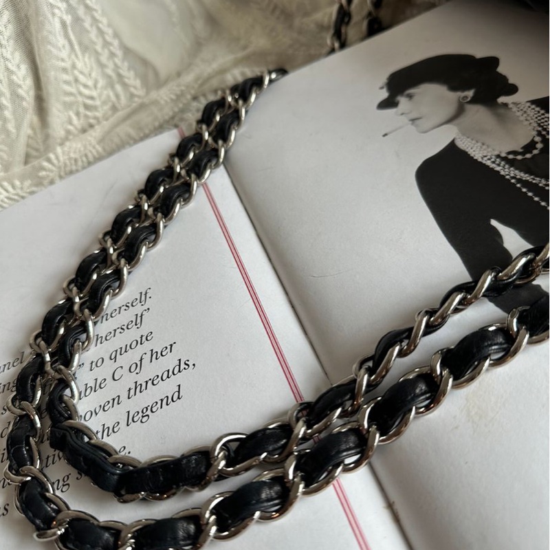 香奈兒 黑色 羊皮鍊條包 Chanel CC Maxi Jumbo Single Flap Chain Bag-19