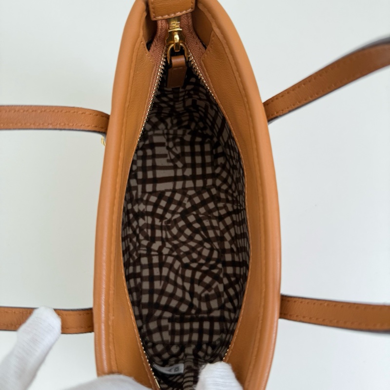 MCM 乾邑色 迷你 老花 菜籃子手提斜挎包-7