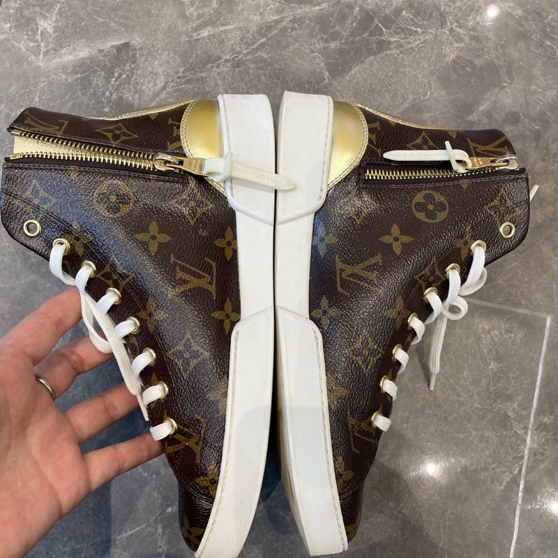 路易威登/Louis Vuitton   老花高幫鞋  36碼 無附件-1