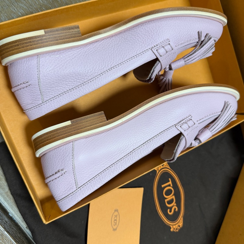 TOD’S Tassel Loafers 淡紫色流蘇樂福鞋-3
