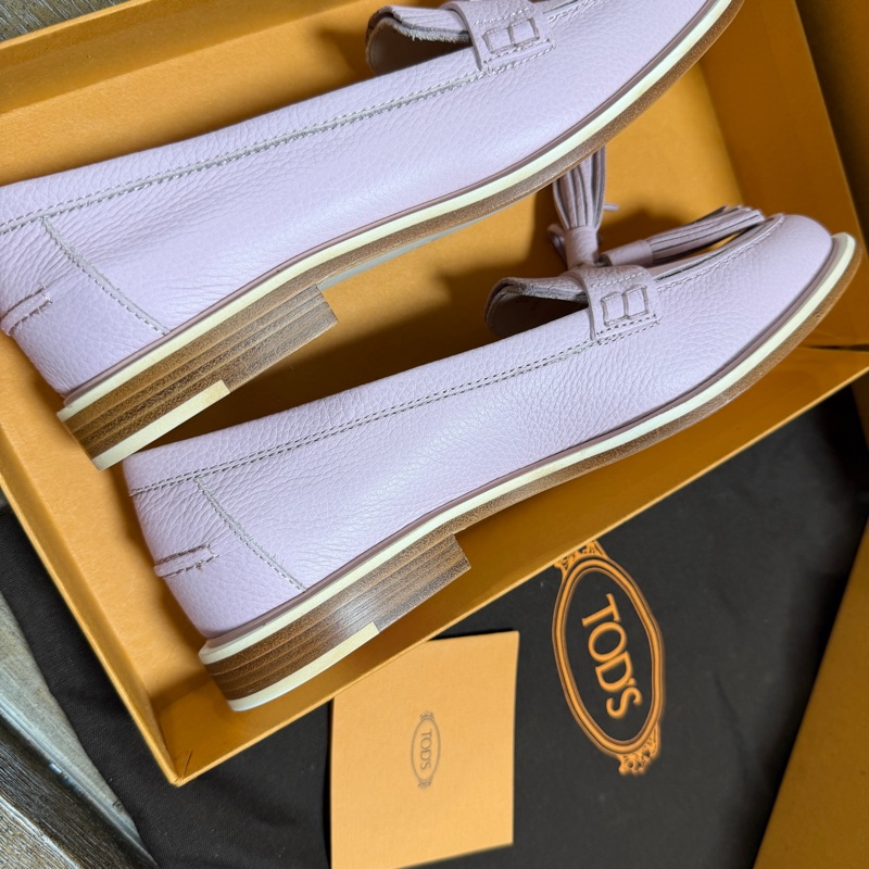 TOD’S Tassel Loafers 淡紫色流蘇樂福鞋-4