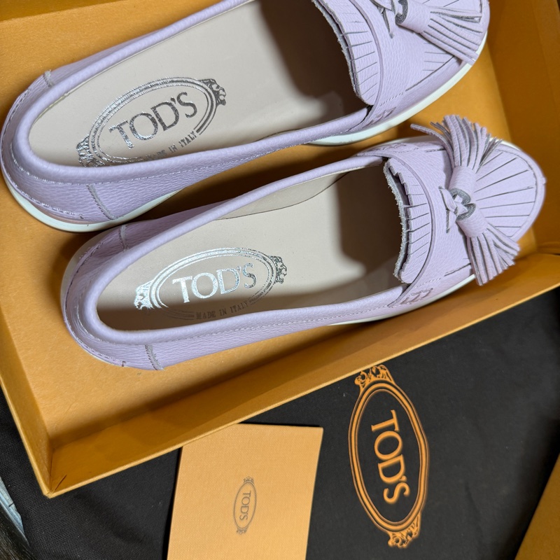 TOD’S Tassel Loafers 淡紫色流蘇樂福鞋-5