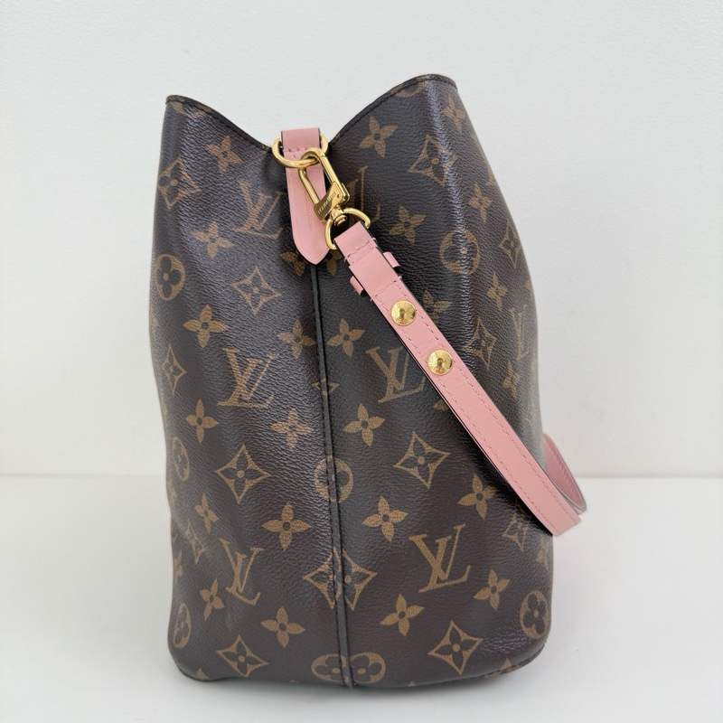 Louis Vuitton/路易威登 棕色老花水桶單肩包-4