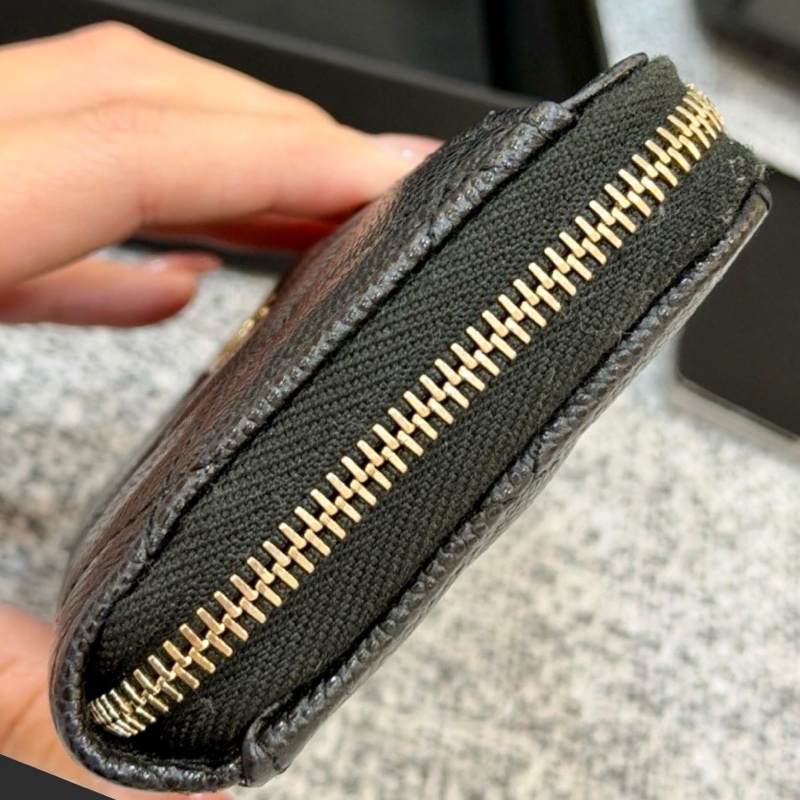 極新💫Chanel L型卡片零錢包|短夾|晶片款🖤-4