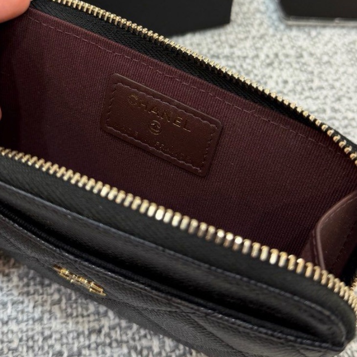 極新💫Chanel L型卡片零錢包|短夾|晶片款🖤-7