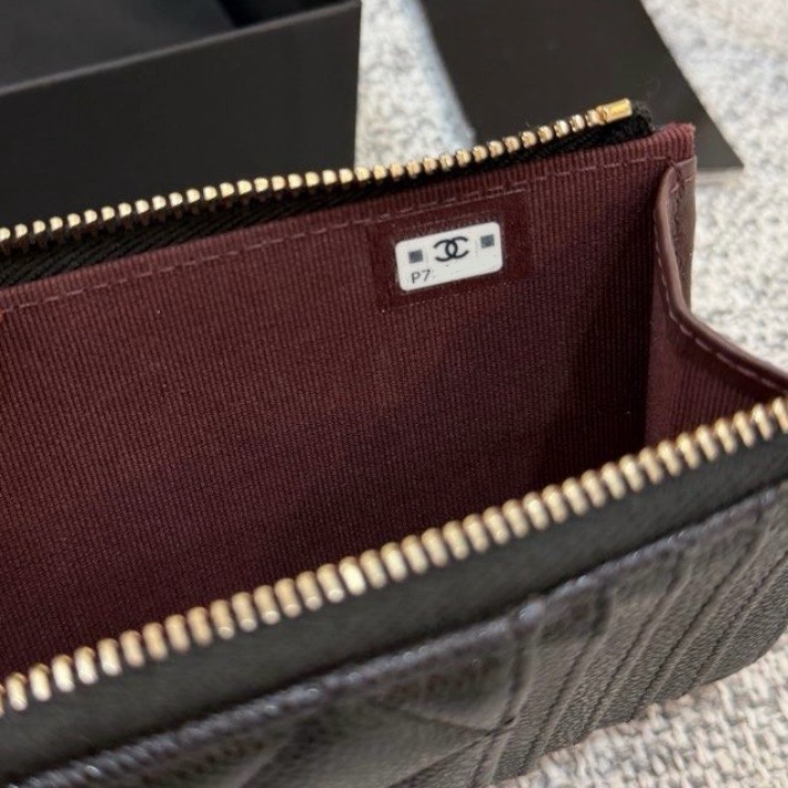 極新💫Chanel L型卡片零錢包|短夾|晶片款🖤-8