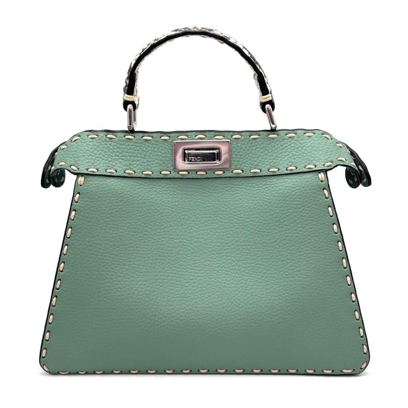 FENDI 蛇皮手柄Peekaboo手提斜背包27*20.5*9.5 95新 配件盒子 塵袋-7