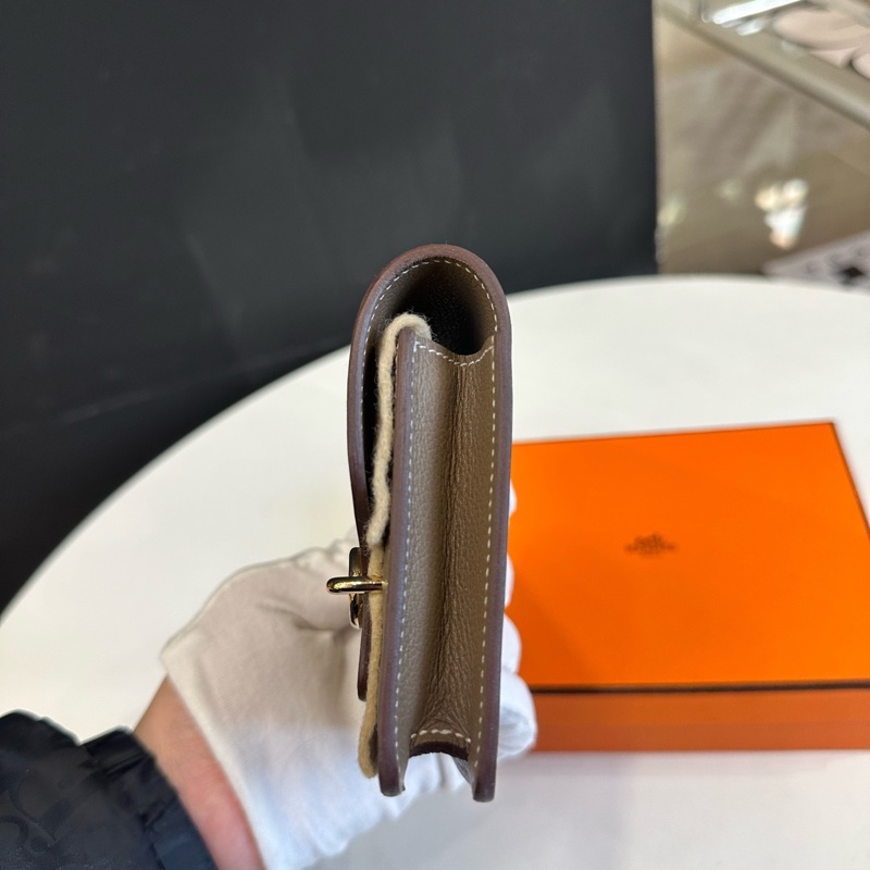 【閒置新】愛馬仕hermes roulis豬鼻子slim 大象灰金B刻 附件 盒子 小票-2