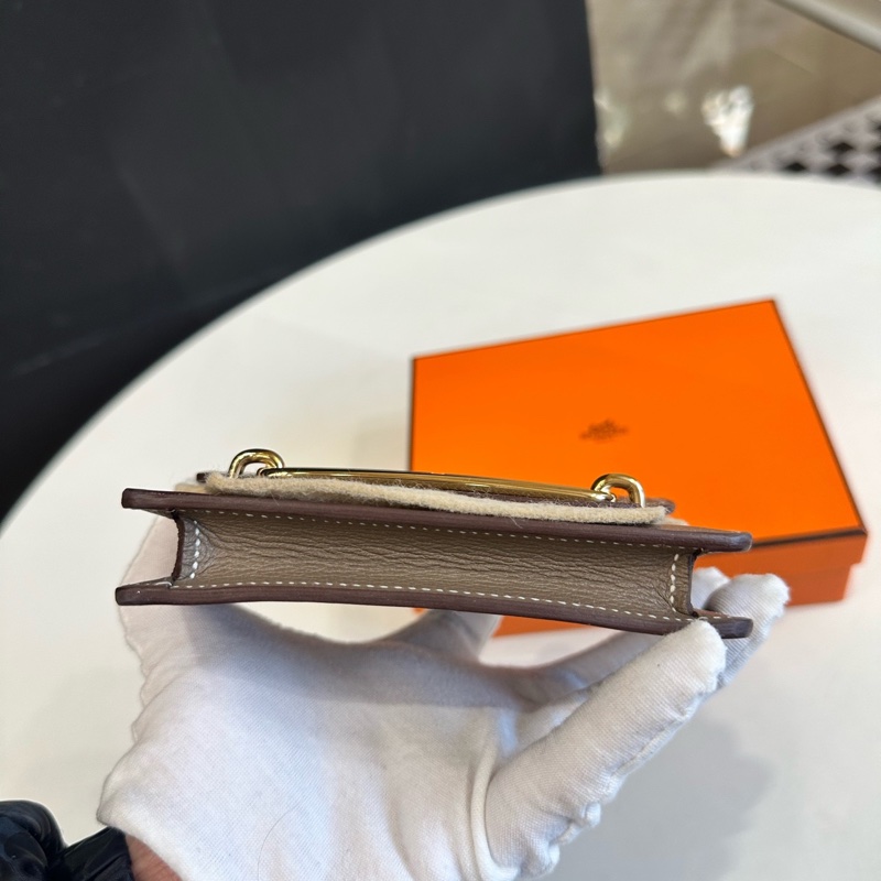 【閒置新】愛馬仕hermes roulis豬鼻子slim 大象灰金B刻 附件 盒子 小票-4