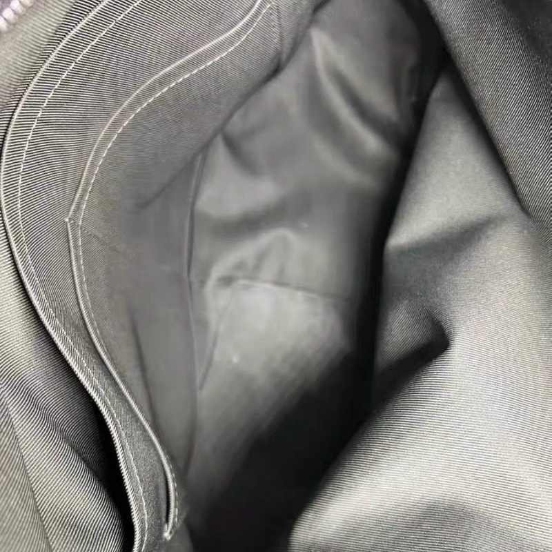 LV後背包塗層帆布拼牛皮 黑色拼白色37 x 40 x 20  9新 配件塵袋-5