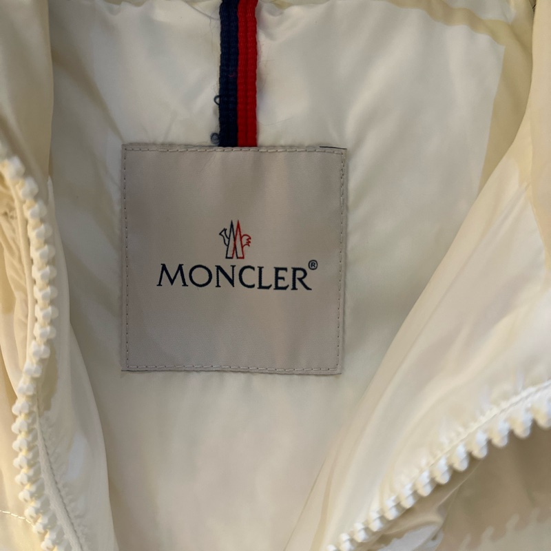 Moncler白色短版荷葉邊羽絨外套-9