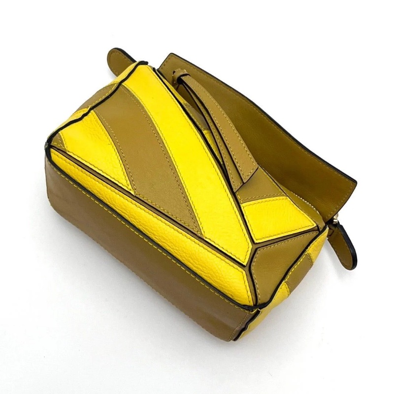 LOEWE拼色金扣 Puzzle mini手提肩背斜背包17*11*7.5 95新 配件塵袋-3