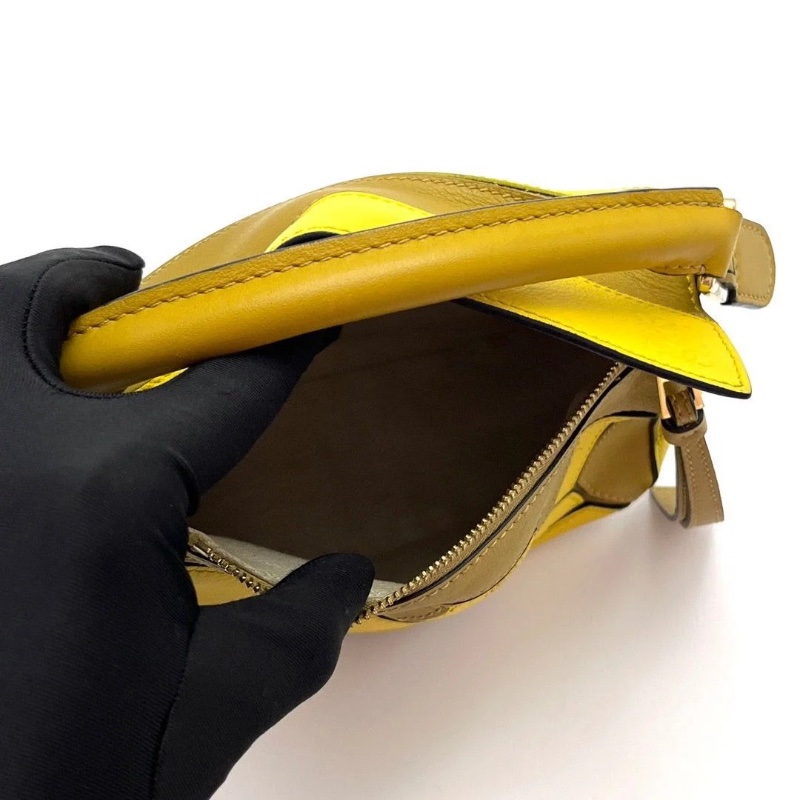 LOEWE拼色金扣 Puzzle mini手提肩背斜背包17*11*7.5 95新 配件塵袋-4