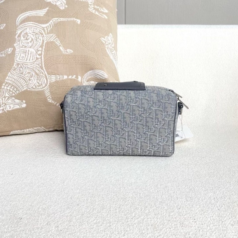 Dior Lingot22銀絲老花刺繡斜背包灰色22*13*10 灰色 95新 配件塵袋 肩帶-2
