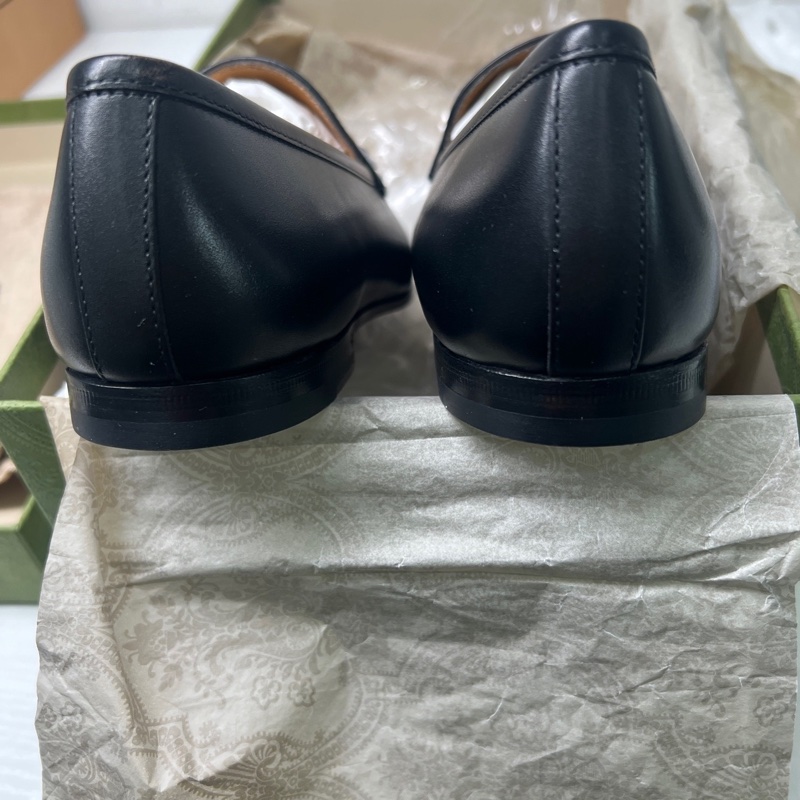 99新 GUCCI古馳 馬銜扣樂福鞋 黑色 37碼-2