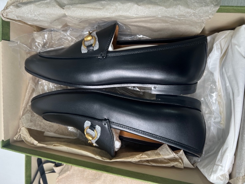 99新 GUCCI古馳 馬銜扣樂福鞋 黑色 37碼-3