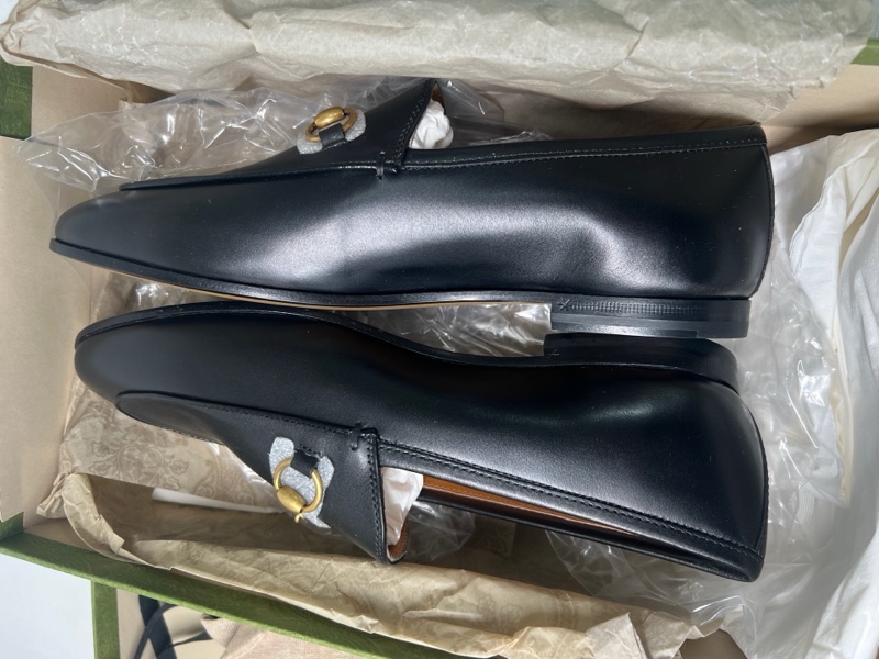 99新 GUCCI古馳 馬銜扣樂福鞋 黑色 37碼-4