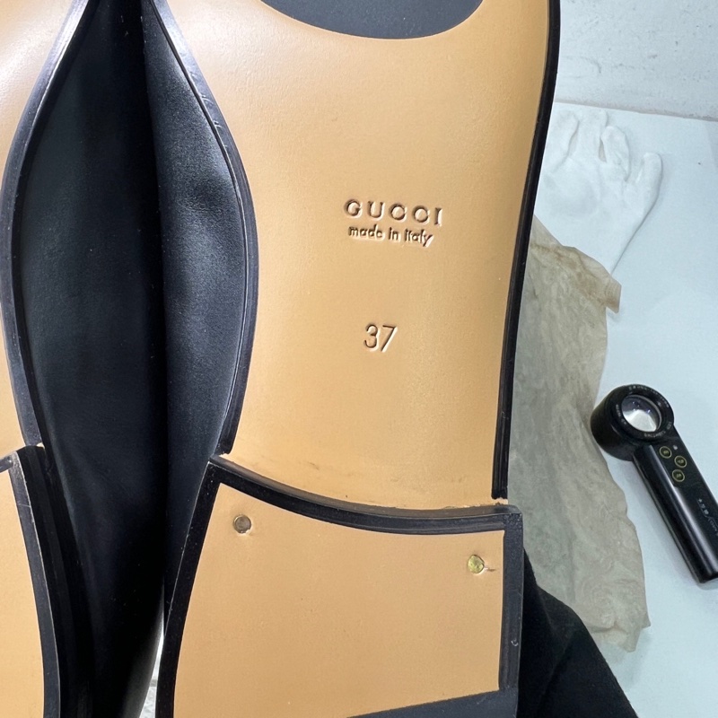 99新 GUCCI古馳 馬銜扣樂福鞋 黑色 37碼-6