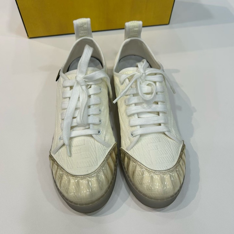 FENDI 芬迪 小白鞋 透明鞋 透明鞋頭 38碼 貝殼鞋 附件:無-1