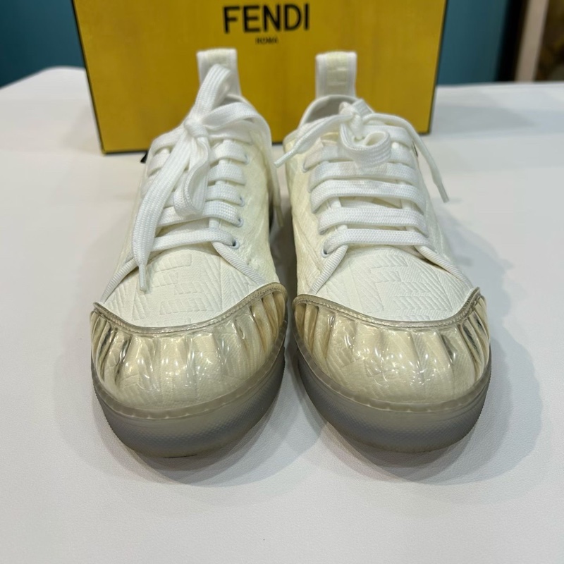 FENDI 芬迪 小白鞋 透明鞋 透明鞋頭 38碼 貝殼鞋 附件:無-2