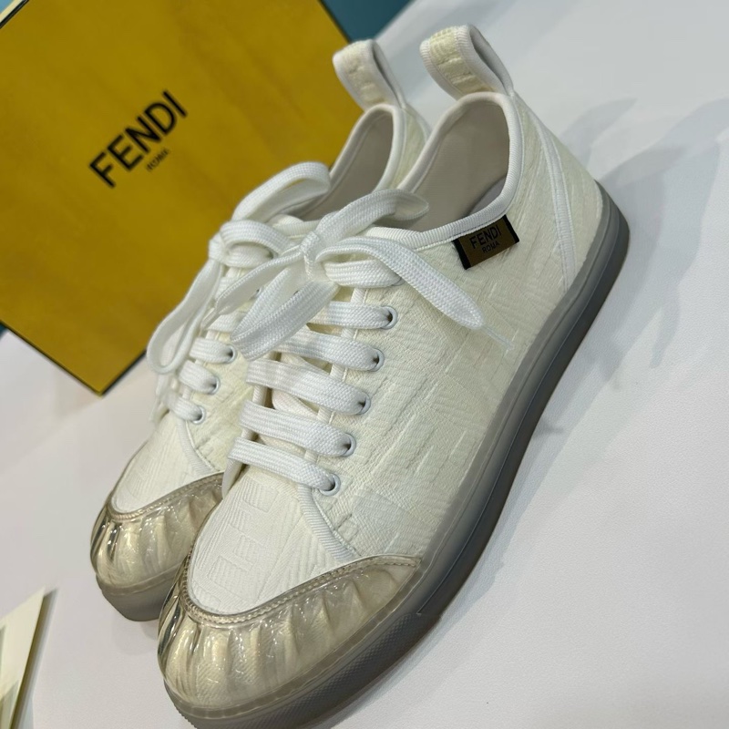 FENDI 芬迪 小白鞋 透明鞋 透明鞋頭 38碼 貝殼鞋 附件:無-4