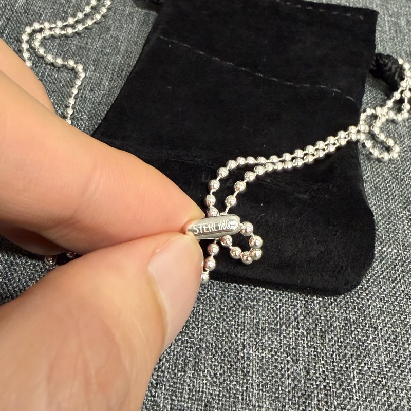 克羅心 單球十字項鏈-5