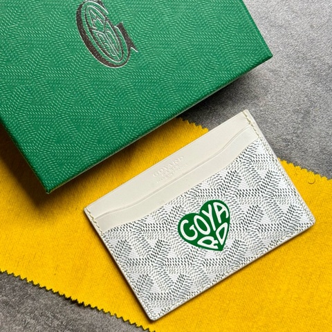 Goyard 愛心💚彩繪白色卡夾
