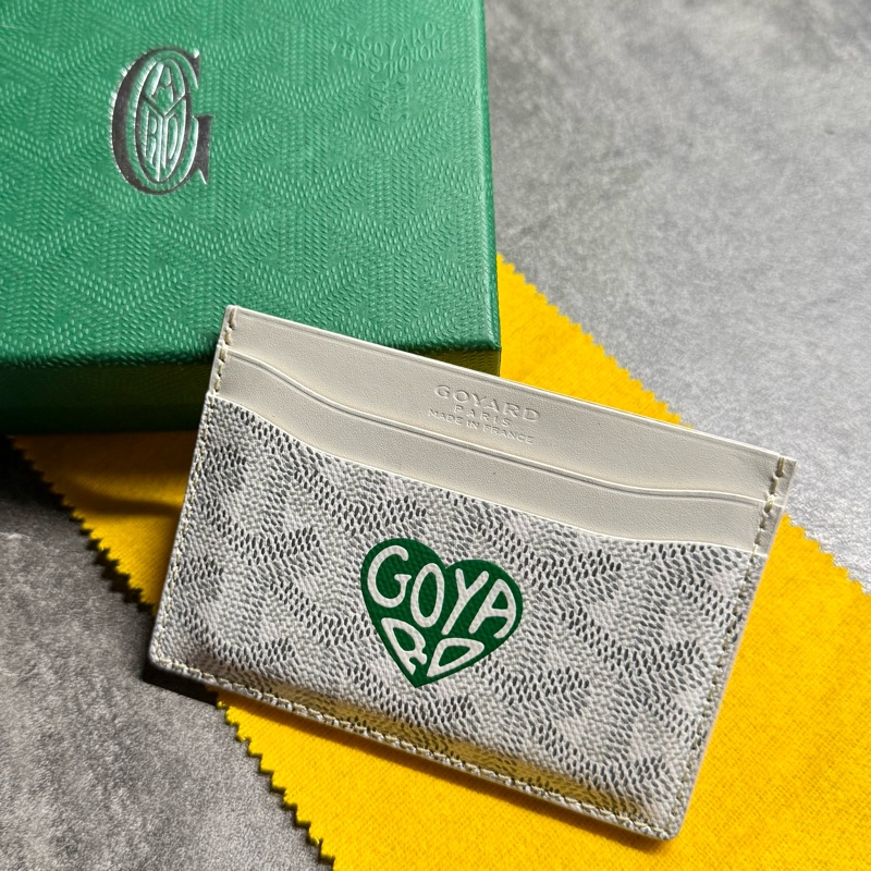 Goyard 愛心💚彩繪白色卡夾-5