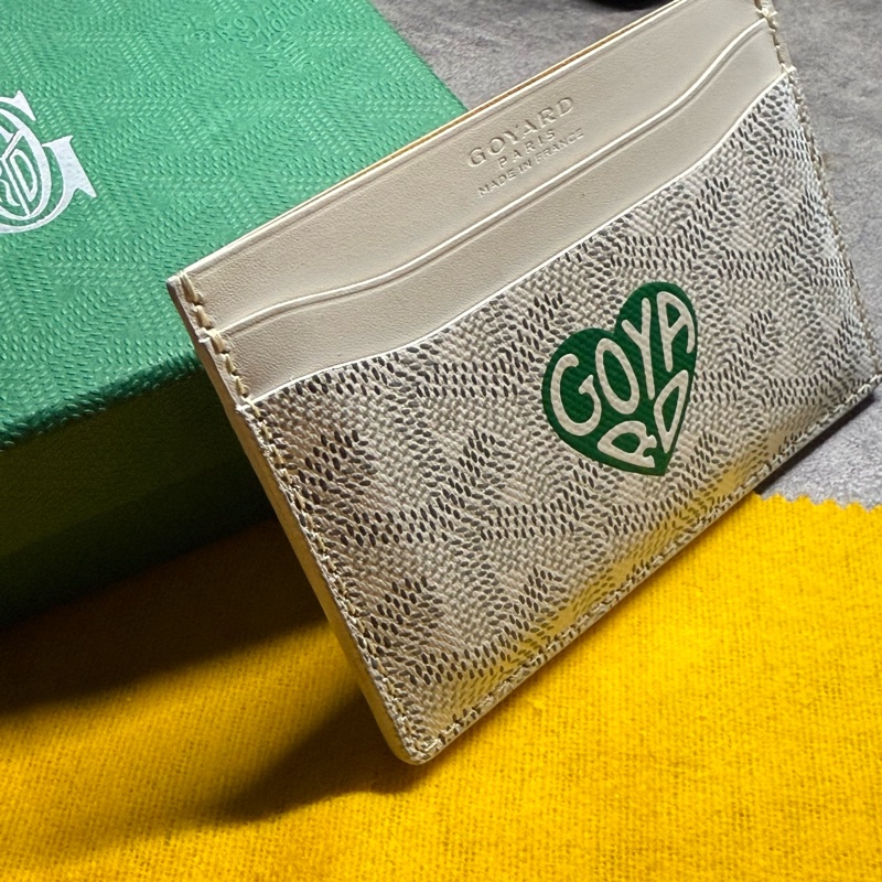 Goyard 愛心💚彩繪白色卡夾-11